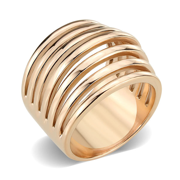 LOVCIA Rose Gold Ion Plated Stainless Steel Ring, No Stone - Buy stylish Rings for women - Shop latest Ring design - Trendy Rings - Unique fashion Rings - Find the perfect Ring