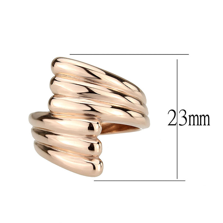 LOVCIA Rose Gold Ion Plated Stainless Steel Ring without Stone - Buy stylish Rings for women - Shop latest Ring design - Trendy Rings - Unique fashion Rings - Find the perfect Ring