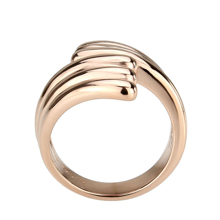 LOVCIA Rose Gold Ion Plated Stainless Steel Ring without Stone - Buy stylish Rings for women - Shop latest Ring design - Trendy Rings - Unique fashion Rings - Find the perfect Ring