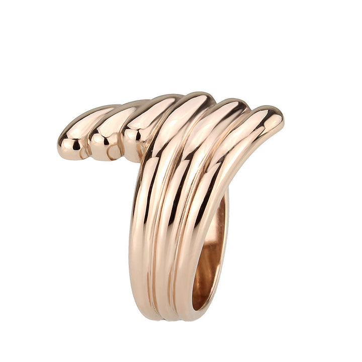 LOVCIA Rose Gold Ion Plated Stainless Steel Ring without Stone - Buy stylish Rings for women - Shop latest Ring design - Trendy Rings - Unique fashion Rings - Find the perfect Ring