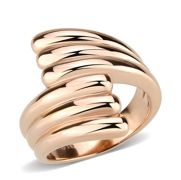 LOVCIA Rose Gold Ion Plated Stainless Steel Ring without Stone - Buy stylish Rings for women - Shop latest Ring design - Trendy Rings - Unique fashion Rings - Find the perfect Ring