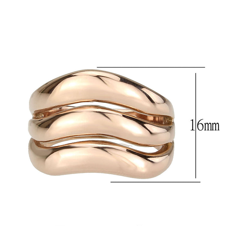 LOVCIA Rose Gold Ion Plated Stainless Steel Ring without Center Stone - Buy stylish Rings for women - Shop latest Ring design - Trendy Rings - Unique fashion Rings - Find the perfect Ring