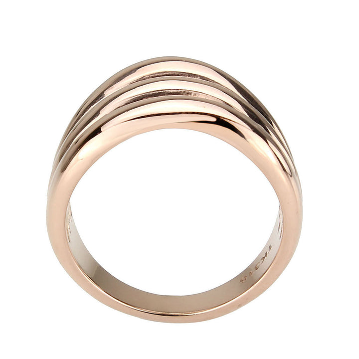 LOVCIA Rose Gold Ion Plated Stainless Steel Ring without Center Stone - Buy stylish Rings for women - Shop latest Ring design - Trendy Rings - Unique fashion Rings - Find the perfect Ring