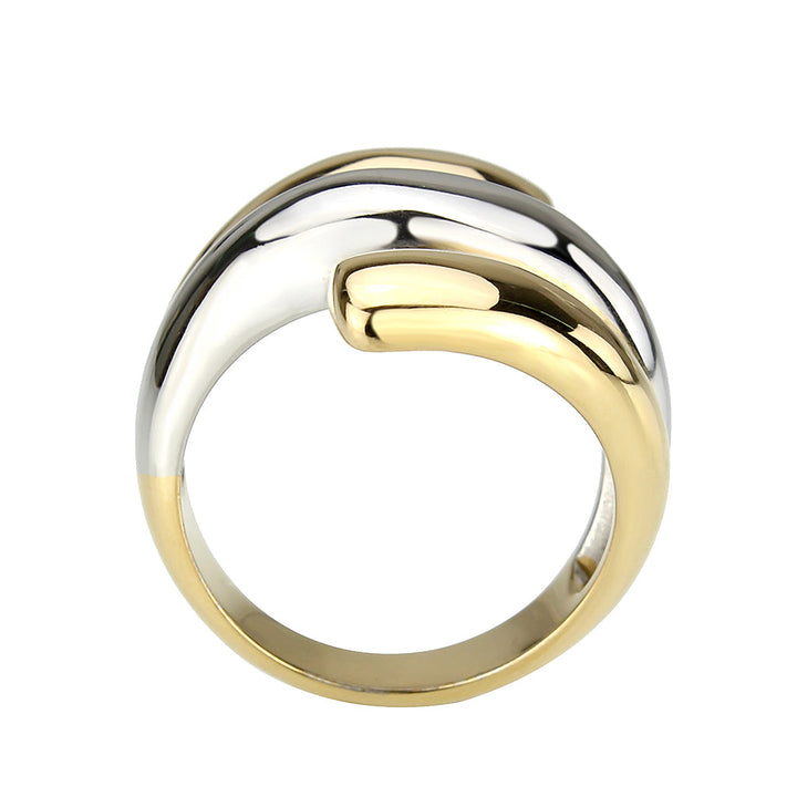 LOVCIA Two Tone Gold Ion-Plated Stainless Steel Ring - No Stone - Buy stylish Rings for women - Shop latest Ring design - Trendy Rings - Unique fashion Rings - Find the perfect Ring