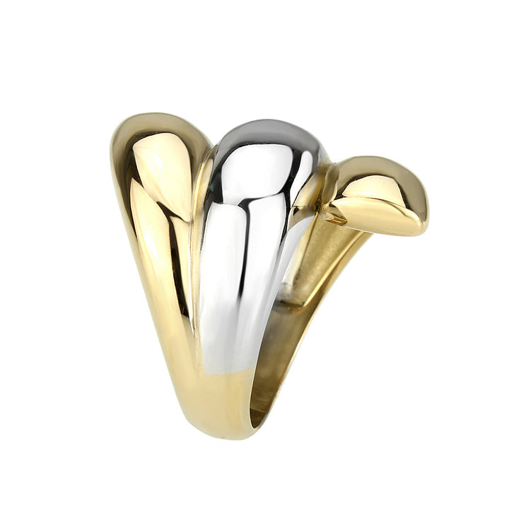 LOVCIA Two Tone Gold Ion-Plated Stainless Steel Ring - No Stone - Buy stylish Rings for women - Shop latest Ring design - Trendy Rings - Unique fashion Rings - Find the perfect Ring