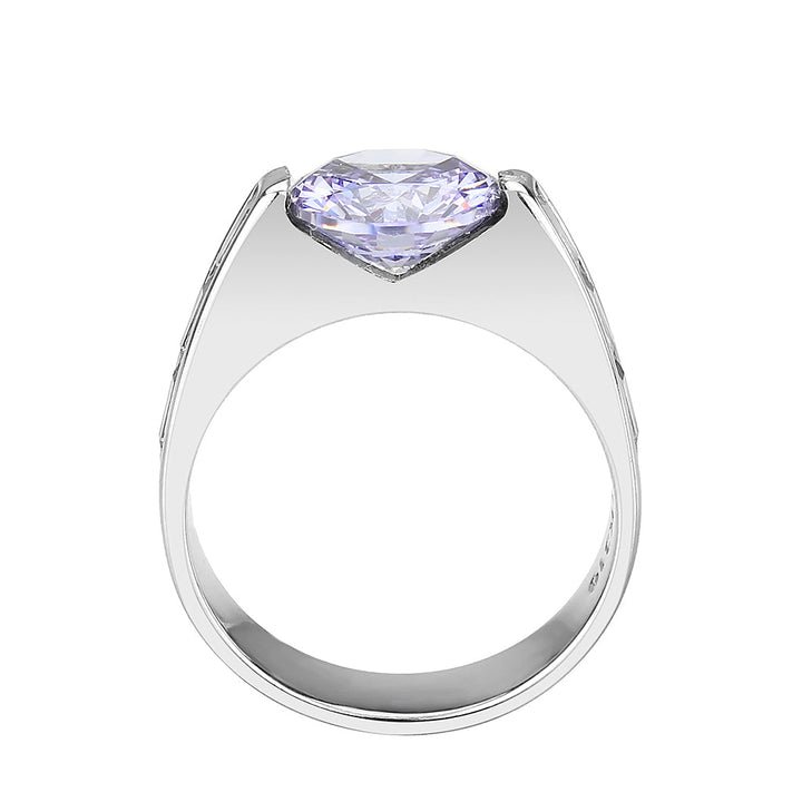 LOVCIA Stainless Steel Ring with Light Amethyst AAA Grade CZ, High Polished Finish - Buy stylish Rings for women - Shop latest Ring design - Trendy Rings - Unique fashion Rings - Find the perfect Ring