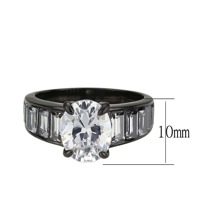 LOVCIA Ion Plated Stainless Steel Ring with Clear AAA CZ Stone - Buy stylish Rings for women - Shop latest Ring design - Trendy Rings - Unique fashion Rings - Find the perfect Ring