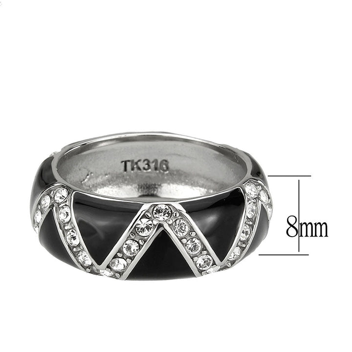 LOVCIA Pristine Stainless Steel Ring Featuring Clear Top Grade Crystal - Buy stylish Rings for women - Shop latest Ring design - Trendy Rings - Unique fashion Rings - Find the perfect Ring