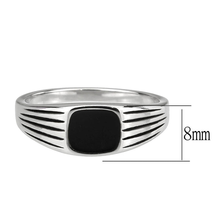 LOVCIA Jet Epoxy Stainless Steel Ring with High Polish Finish - Buy stylish Rings for women - Shop latest Ring design - Trendy Rings - Unique fashion Rings - Find the perfect Ring