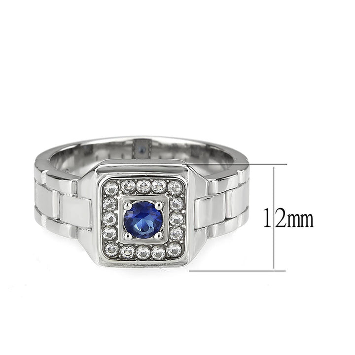 LOVCIA Montana Blue Synthetic Stone Stainless Steel Ring – High Polish Finish - Buy stylish Rings for women - Shop latest Ring design - Trendy Rings - Unique fashion Rings - Find the perfect Ring