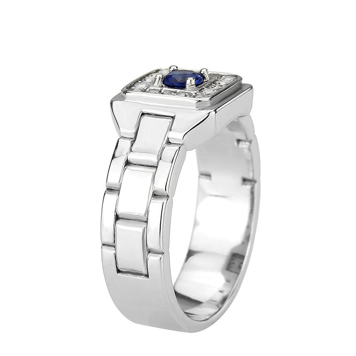 LOVCIA Montana Blue Synthetic Stone Stainless Steel Ring – High Polish Finish - Buy stylish Rings for women - Shop latest Ring design - Trendy Rings - Unique fashion Rings - Find the perfect Ring