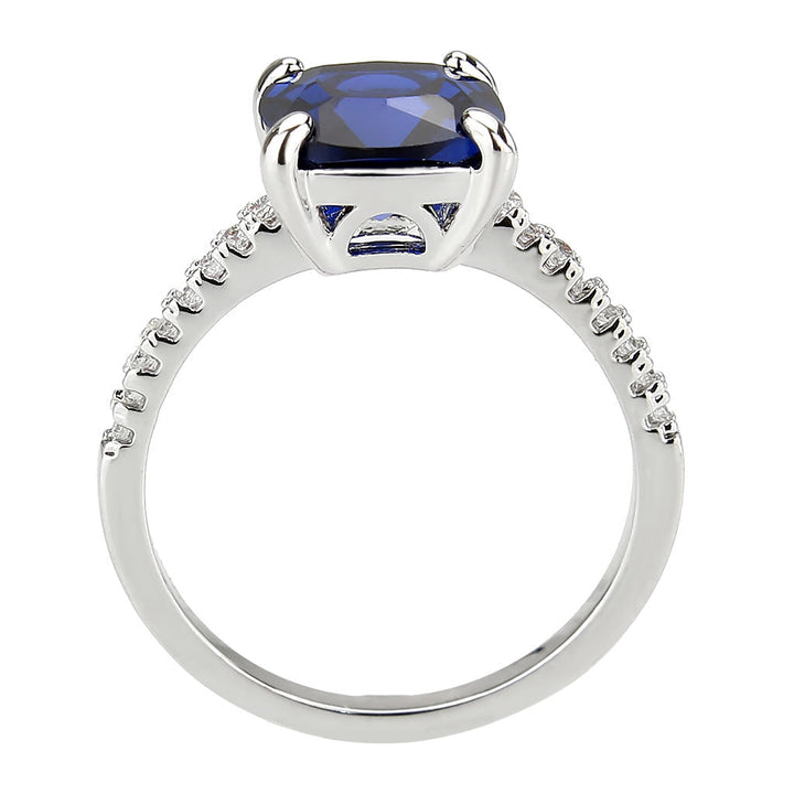 LOVCIA London Blue Rhodium-Plated Brass Ring with Semi-Precious Stone - Buy stylish Rings for women - Shop latest Ring design - Trendy Rings - Unique fashion Rings - Find the perfect Ring