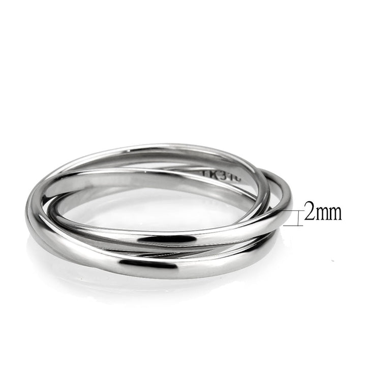 LOVCIA Sleek Stainless Steel Interlocking Band Ring - Buy stylish Rings for women - Shop latest Ring design - Trendy Rings - Unique fashion Rings - Find the perfect Ring