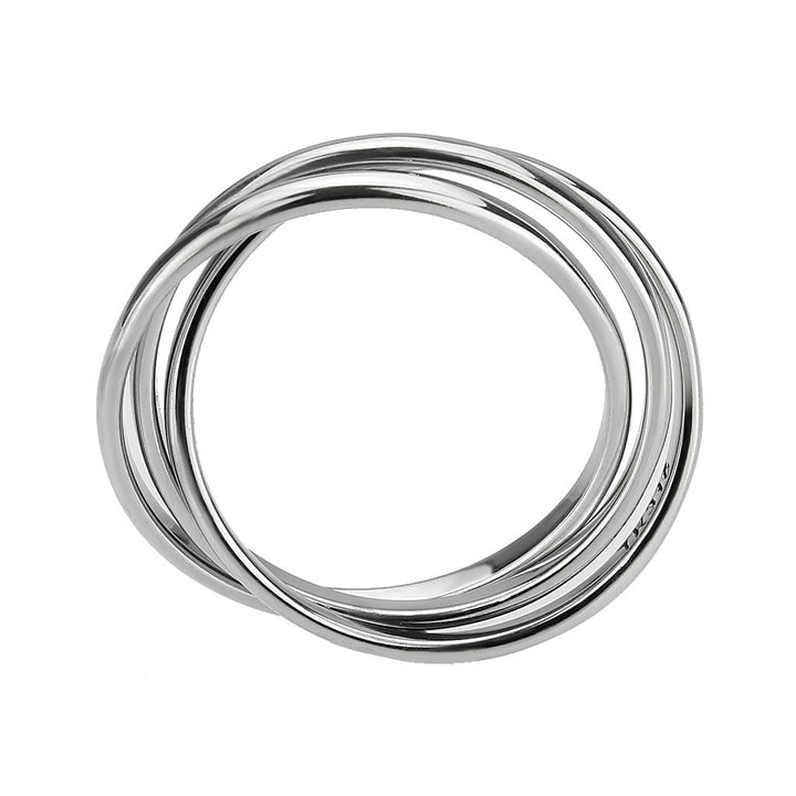 LOVCIA Sleek Stainless Steel Interlocking Band Ring - Buy stylish Rings for women - Shop latest Ring design - Trendy Rings - Unique fashion Rings - Find the perfect Ring