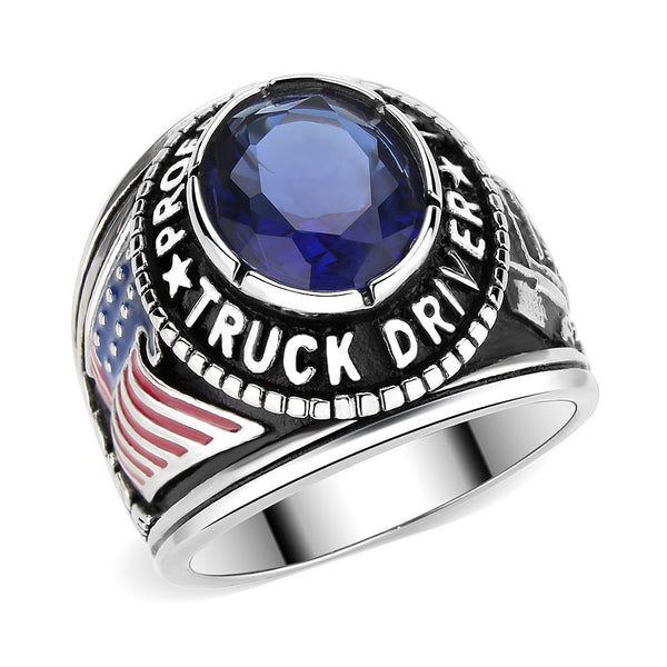 LOVCIA Montana Blue Stainless Steel Men's Ring - Buy stylish Rings for women - Shop latest Ring design - Trendy Rings - Unique fashion Rings - Find the perfect Ring