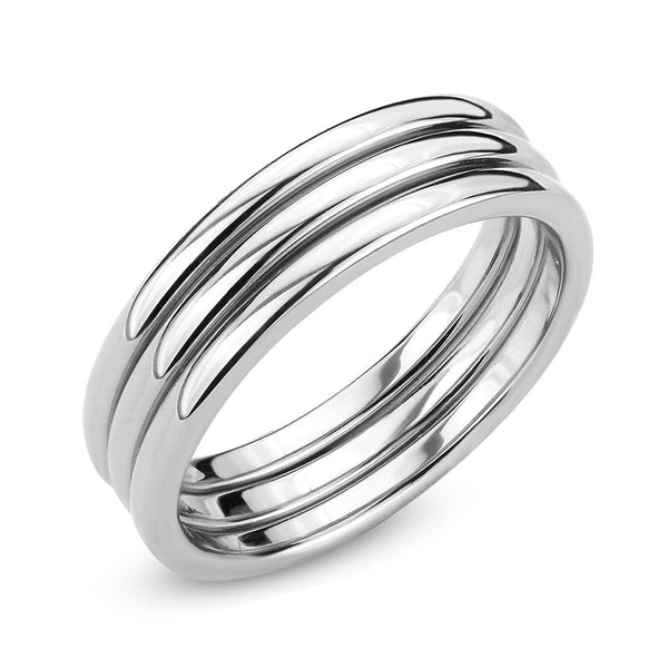 LOVCIA Rhodium-Plated Brass Ring - Minimalist Design for Women - Buy stylish Rings for women - Shop latest Ring design - Trendy Rings - Unique fashion Rings - Find the perfect Ring