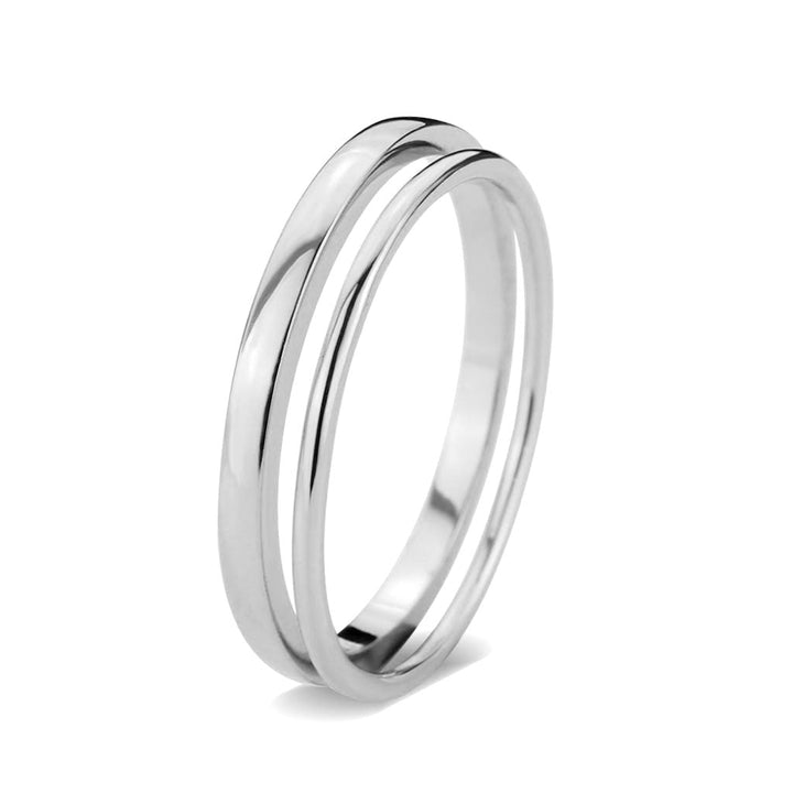 LOVCIA Rhodium-Plated Brass Ring for Women - Stone-Free Design - Buy stylish Rings for women - Shop latest Ring design - Trendy Rings - Unique fashion Rings - Find the perfect Ring