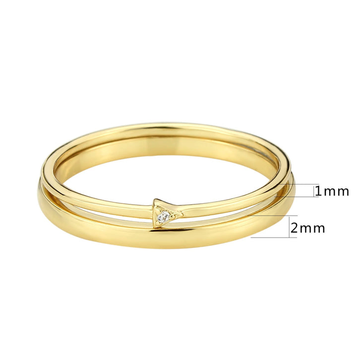 LOVCIA Radiant Flash Gold Brass Ring with Clear AAA CZ Stone - Buy stylish Rings for women - Shop latest Ring design - Trendy Rings - Unique fashion Rings - Find the perfect Ring