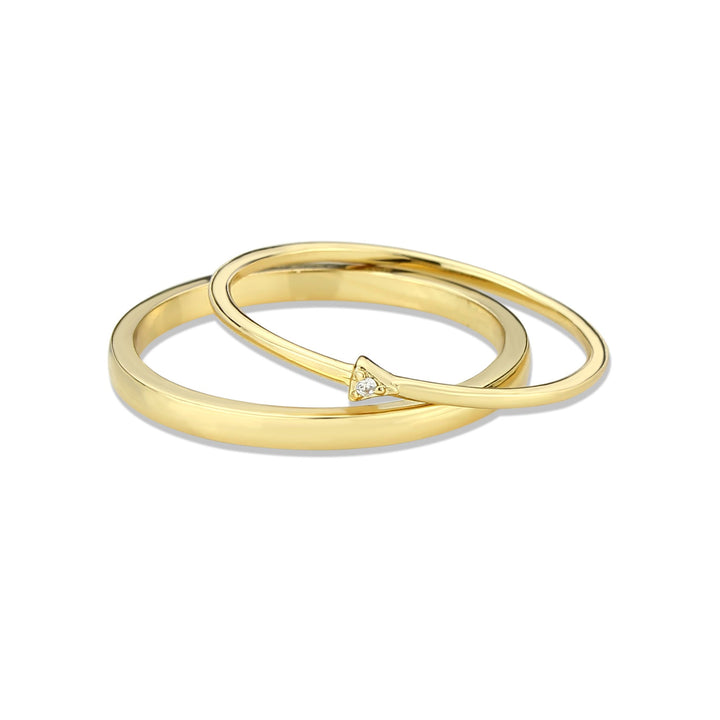 LOVCIA Radiant Flash Gold Brass Ring with Clear AAA CZ Stone - Buy stylish Rings for women - Shop latest Ring design - Trendy Rings - Unique fashion Rings - Find the perfect Ring