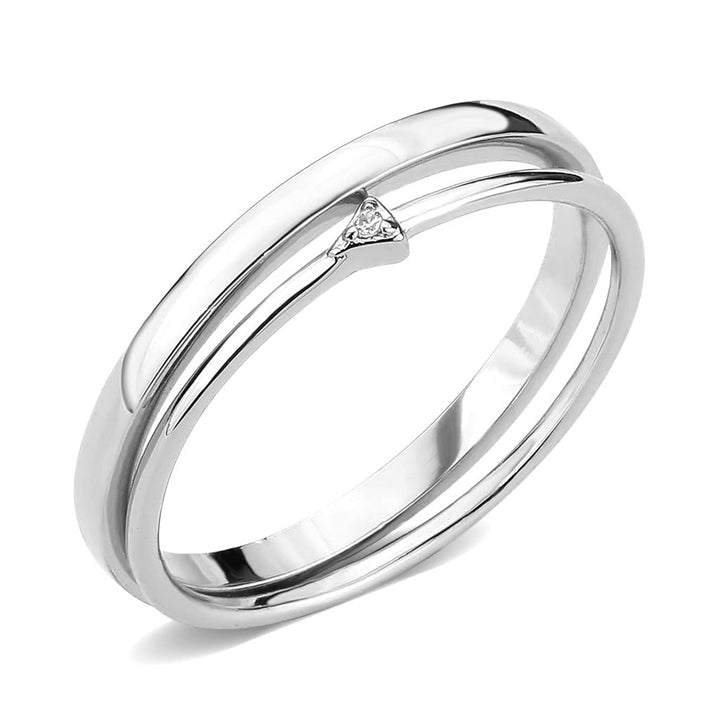 LOVCIA Rhodium-Plated Brass Ring with Clear AAA Cubic Zirconia - Buy stylish Rings for women - Shop latest Ring design - Trendy Rings - Unique fashion Rings - Find the perfect Ring