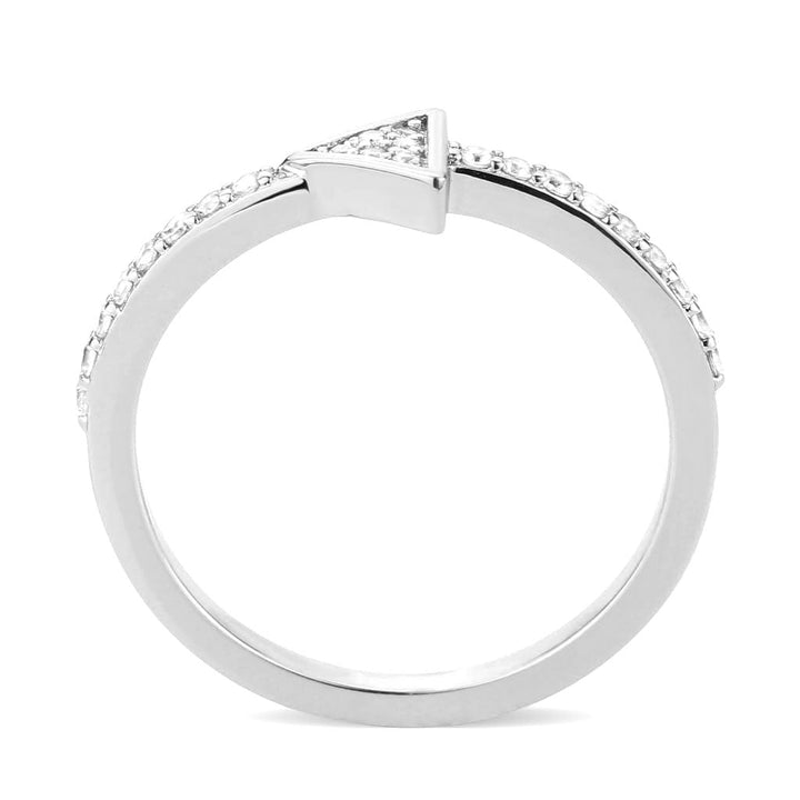 LOVCIA Rhodium-Plated Brass Women's Ring with Clear AAA Grade Cubic Zirconia - Buy stylish Rings for women - Shop latest Ring design - Trendy Rings - Unique fashion Rings - Find the perfect Ring