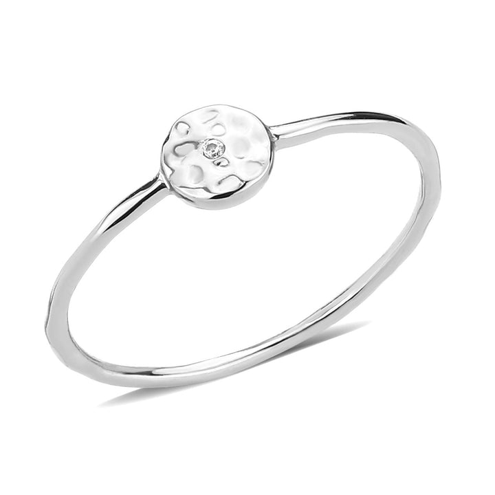 LOVCIA Rhodium-Plated Brass Ring with Clear AAA CZ Stone - Buy stylish Rings for women - Shop latest Ring design - Trendy Rings - Unique fashion Rings - Find the perfect Ring