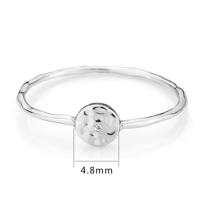 LOVCIA Rhodium-Plated Brass Ring with Clear AAA CZ Stone - Buy stylish Rings for women - Shop latest Ring design - Trendy Rings - Unique fashion Rings - Find the perfect Ring