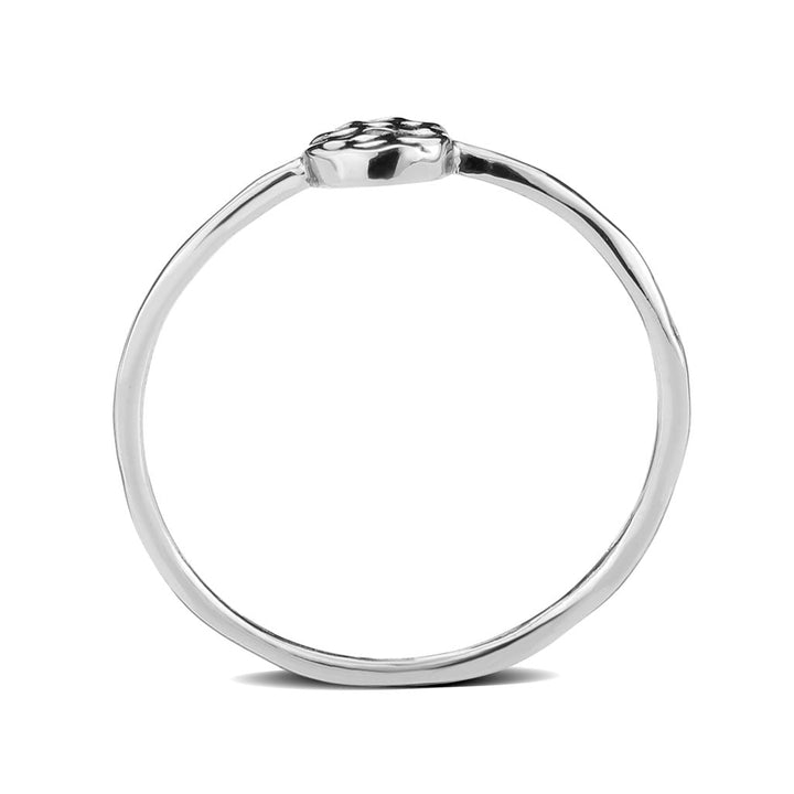 LOVCIA Rhodium-Plated Brass Ring with Clear AAA CZ Stone - Buy stylish Rings for women - Shop latest Ring design - Trendy Rings - Unique fashion Rings - Find the perfect Ring