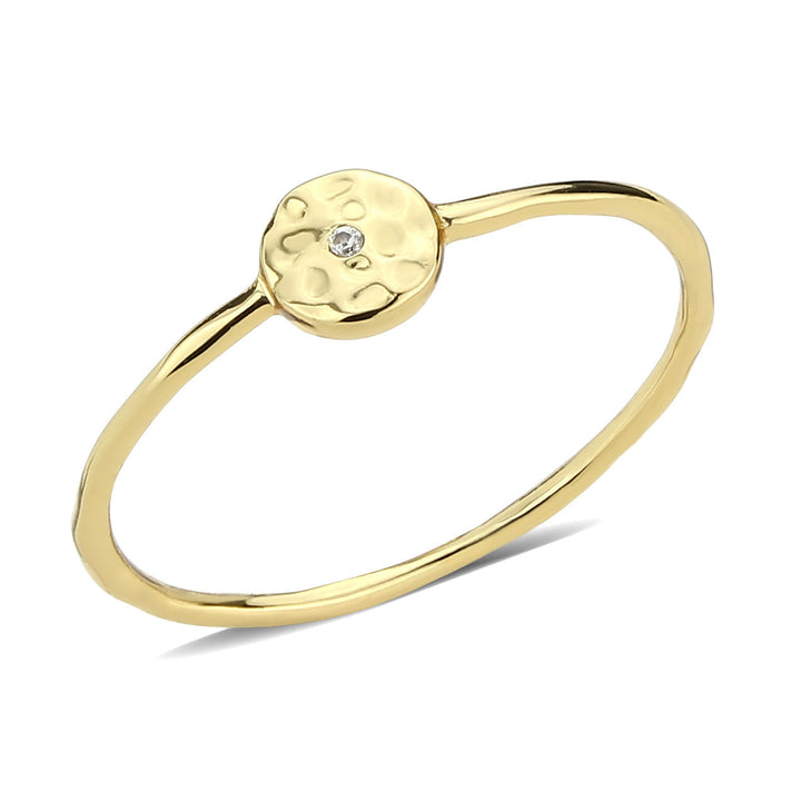 LOVCIA Radiant Flash Gold Brass Ring with Clear AAA CZ Stone - Buy stylish Rings for women - Shop latest Ring design - Trendy Rings - Unique fashion Rings - Find the perfect Ring