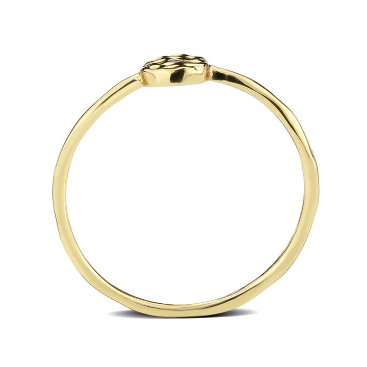 LOVCIA Radiant Flash Gold Brass Ring with Clear AAA CZ Stone - Buy stylish Rings for women - Shop latest Ring design - Trendy Rings - Unique fashion Rings - Find the perfect Ring