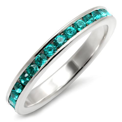 LOVCIA Blue Zircon Crystal 925 Sterling Silver Ring with High-Polish Finish - Buy stylish Rings for women - Shop latest Ring design - Trendy Rings - Unique fashion Rings - Find the perfect Ring