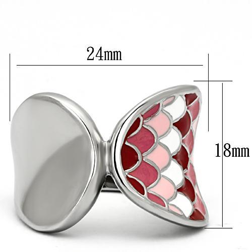 LOVCIA Multi-Color Epoxy Stainless Steel Ring with High Polish Finish - Buy stylish Rings for women - Shop latest Ring design - Trendy Rings - Unique fashion Rings - Find the perfect Ring