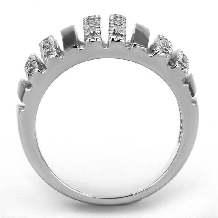 LOVCIA Rhodium & Ruthenium Finished Brass Ring with Clear AAA CZ Stone - Buy stylish Rings for women - Shop latest Ring design - Trendy Rings - Unique fashion Rings - Find the perfect Ring