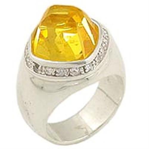 LOVCIA Elegant 925 Sterling Silver Ring with Citrine-Colored AAA CZ Stone - Buy stylish Rings for women - Shop latest Ring design - Trendy Rings - Unique fashion Rings - Find the perfect Ring