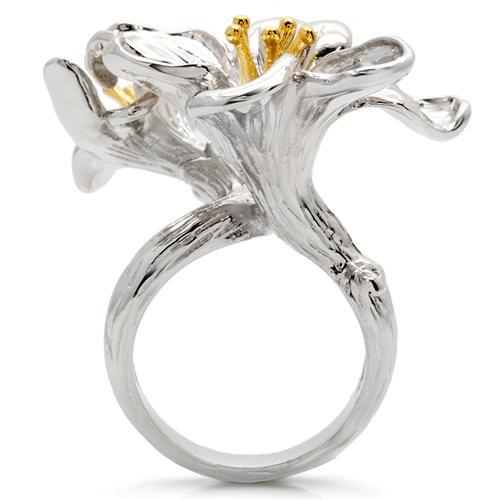 LOVCIA Gold and Rhodium Plated Brass Ring Without Stone - Buy stylish Rings for women - Shop latest Ring design - Trendy Rings - Unique fashion Rings - Find the perfect Ring