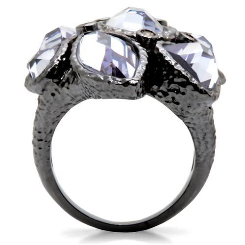 LOVCIA Ruthenium-Plated Brass Ring with AAA Light Amethyst CZ Stone - Buy stylish Rings for women - Shop latest Ring design - Trendy Rings - Unique fashion Rings - Find the perfect Ring