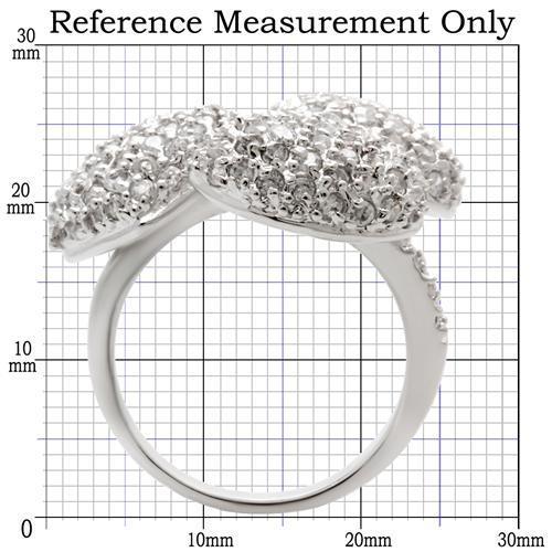 LOVCIA Elegant Rhodium-Plated Brass Ring with Clear AAA Grade Cubic Zirconia - Buy stylish Rings for women - Shop latest Ring design - Trendy Rings - Unique fashion Rings - Find the perfect Ring