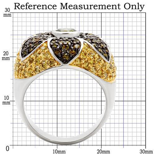 LOVCIA Multi-Color Brass Ring with Rhodium, Gold, and Ruthenium Plating and AAA Grade CZ - Buy stylish Rings for women - Shop latest Ring design - Trendy Rings - Unique fashion Rings - Find the perfect Ring