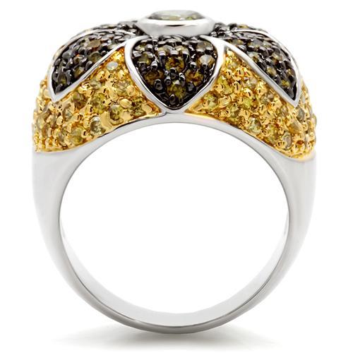 LOVCIA Multi-Color Brass Ring with Rhodium, Gold, and Ruthenium Plating and AAA Grade CZ - Buy stylish Rings for women - Shop latest Ring design - Trendy Rings - Unique fashion Rings - Find the perfect Ring