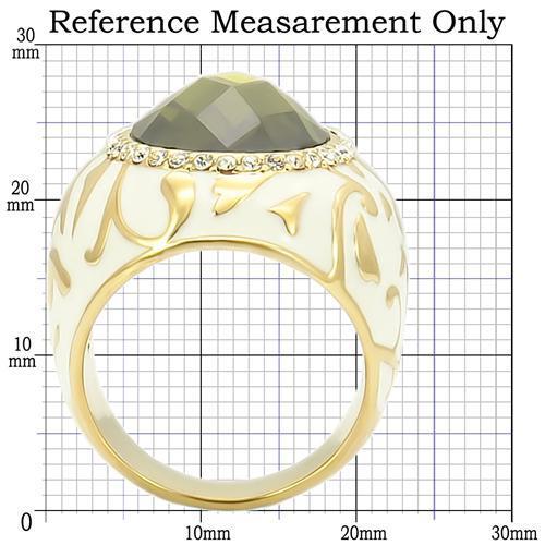 LOVCIA Olivine AAA Grade CZ Brass Ring with Gold Finish - Buy stylish Rings for women - Shop latest Ring design - Trendy Rings - Unique fashion Rings - Find the perfect Ring