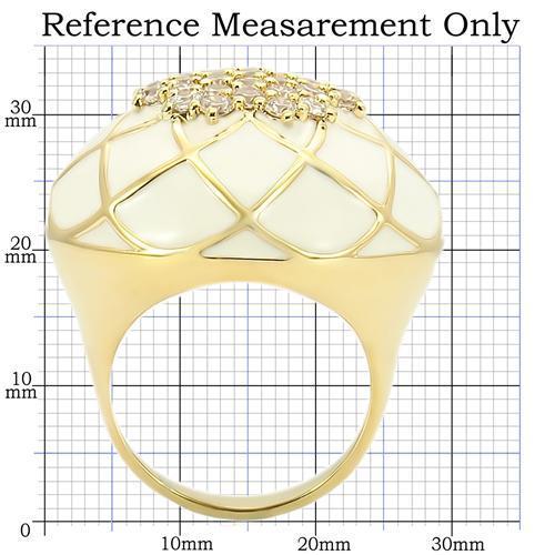 LOVCIA Gold-Plated Brass Ring with Clear AAA CZ Stone - Buy stylish Rings for women - Shop latest Ring design - Trendy Rings - Unique fashion Rings - Find the perfect Ring