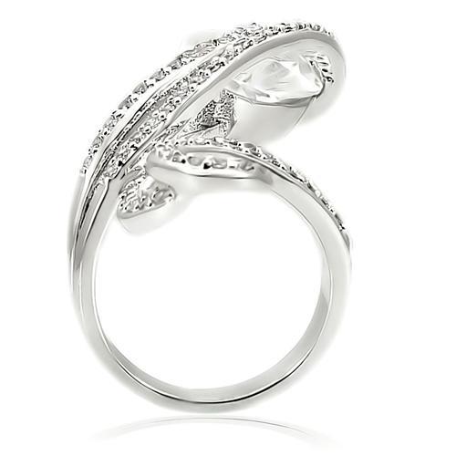 LOVCIA Clear AAA CZ Rhodium-Plated Brass Ring - Buy stylish Rings for women - Shop latest Ring design - Trendy Rings - Unique fashion Rings - Find the perfect Ring