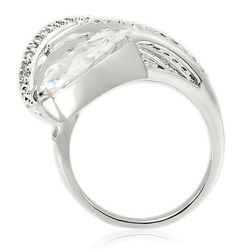 LOVCIA Clear AAA CZ Rhodium-Plated Brass Ring - Buy stylish Rings for women - Shop latest Ring design - Trendy Rings - Unique fashion Rings - Find the perfect Ring