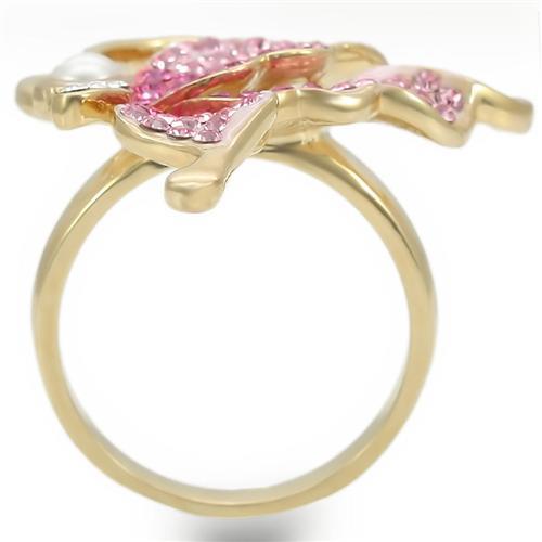 LOVCIA Gold-Plated Brass Ring with Multicolor Premium Crystal - Buy stylish Rings for women - Shop latest Ring design - Trendy Rings - Unique fashion Rings - Find the perfect Ring