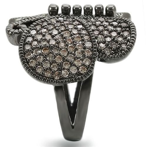 LOVCIA Champagne CZ Ruthenium-Plated Brass Ring with AAA Quality Stone - Buy stylish Rings for women - Shop latest Ring design - Trendy Rings - Unique fashion Rings - Find the perfect Ring