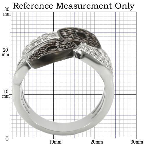 LOVCIA Champagne AAA Grade CZ Brass Ring with Rhodium and Ruthenium Finish - Buy stylish Rings for women - Shop latest Ring design - Trendy Rings - Unique fashion Rings - Find the perfect Ring