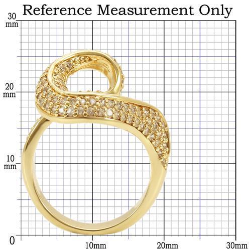 LOVCIA Gold Plated Brass Ring with Clear AAA CZ Stone - Buy stylish Rings for women - Shop latest Ring design - Trendy Rings - Unique fashion Rings - Find the perfect Ring