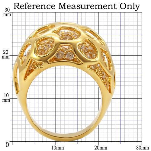 LOVCIA Elegant Gold Brass Ring with Clear AAA Cubic Zirconia - Buy stylish Rings for women - Shop latest Ring design - Trendy Rings - Unique fashion Rings - Find the perfect Ring