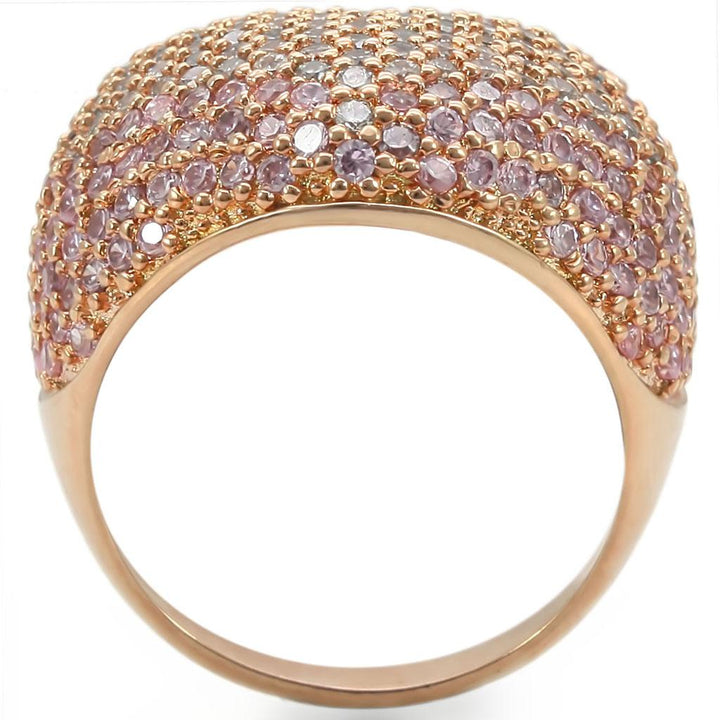 LOVCIA Rose Gold-Plated Brass Ring with Premium Rose CZ Stone - Buy stylish Rings for women - Shop latest Ring design - Trendy Rings - Unique fashion Rings - Find the perfect Ring