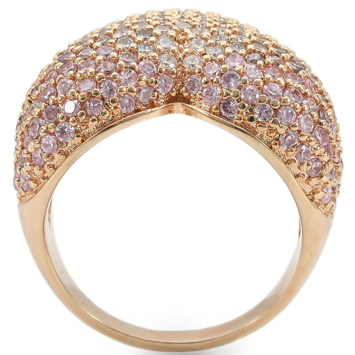 LOVCIA Rose Gold-Plated Brass Ring with Premium Rose CZ Stone - Buy stylish Rings for women - Shop latest Ring design - Trendy Rings - Unique fashion Rings - Find the perfect Ring